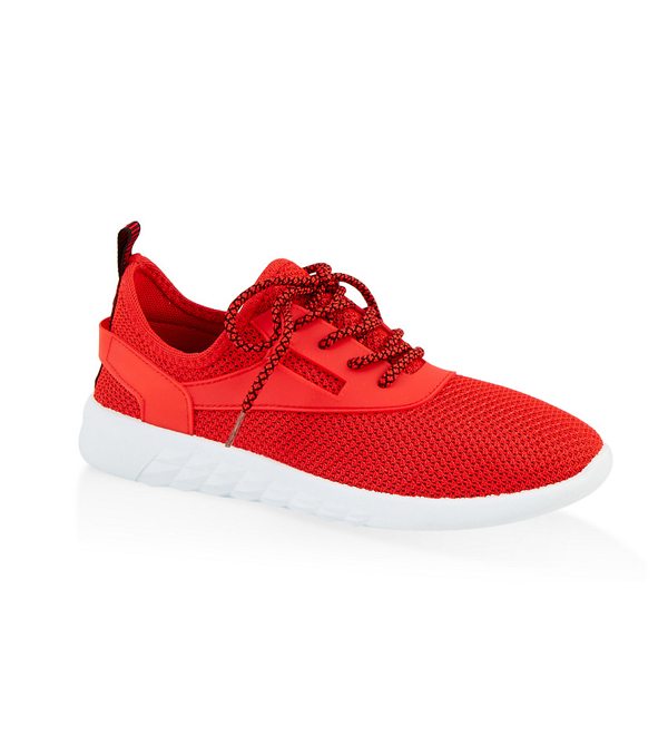 Knit Lace Up Athletic Sneakers