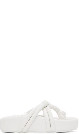 MM6 Maison Margiela - White Mignon Platform Sandals