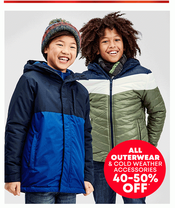 All Outerwear & Cold Weather Accessories 40-50% Off