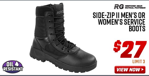 Response Gear Side-Zip II Men's or Women's Service Boots