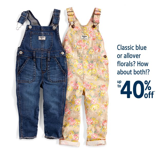 Classic blue or allover florals? How about both!? | up to 40% off*