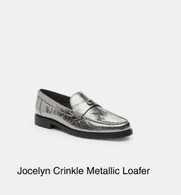 Jocelyn Crinkle Metallic Loafer