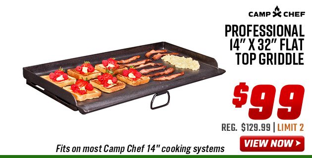 Camp Chef Professional 14'' x 32'' Flat Top Griddle