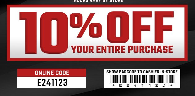 10% Off. Exclusions apply. Use code E241123