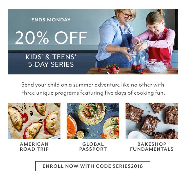 20% Off Kids’ & Teens 5-Day Series