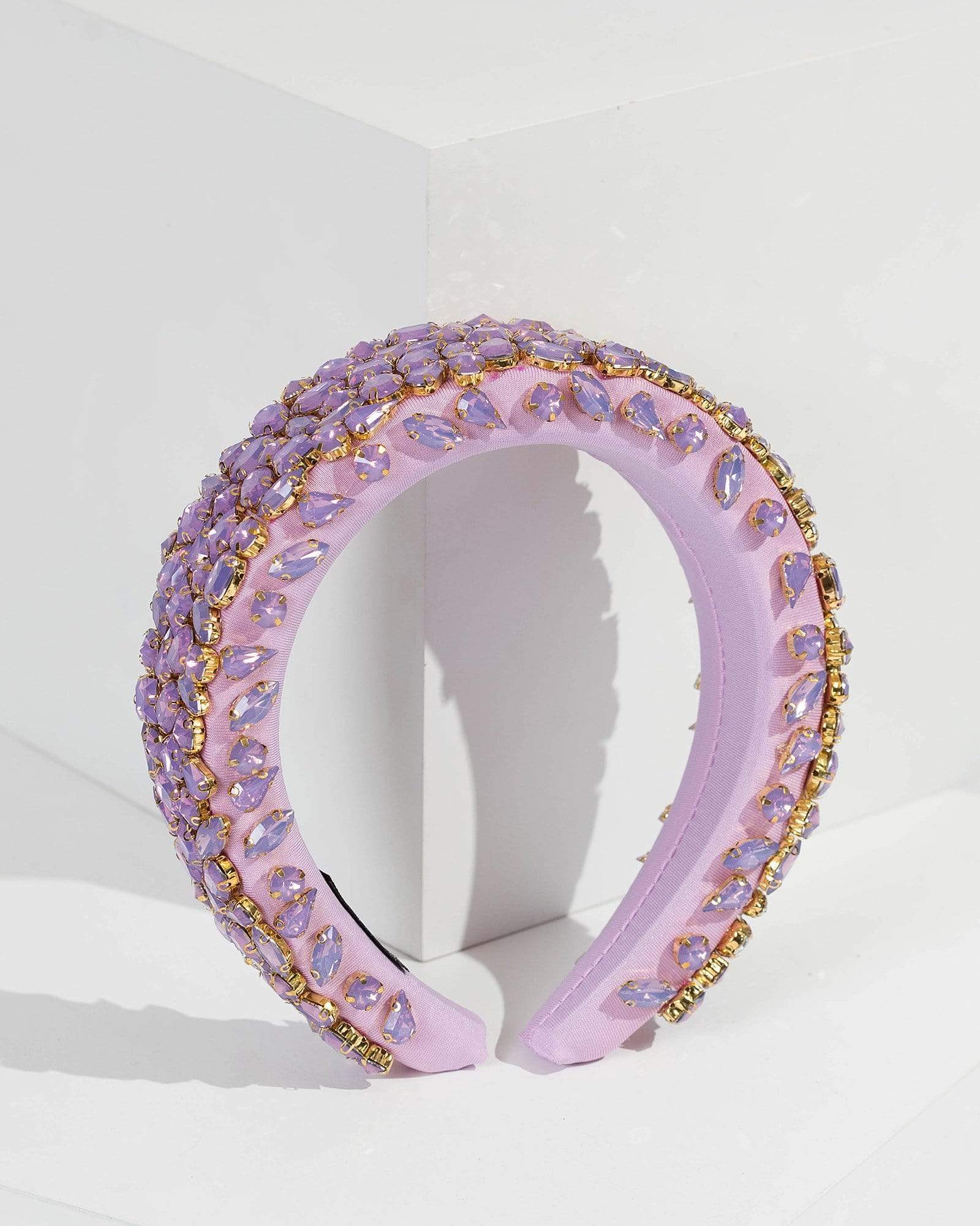 Image of Purple Crystal Covered Headband