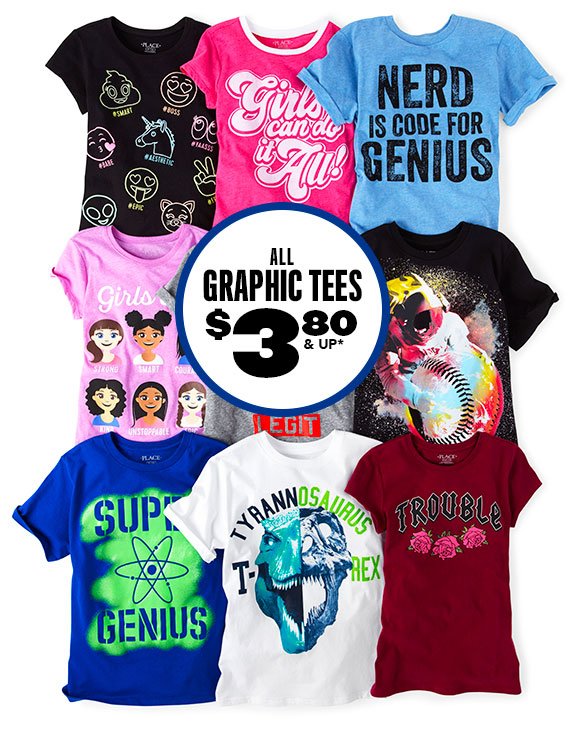 All Graphic Tees $3.80 & Up