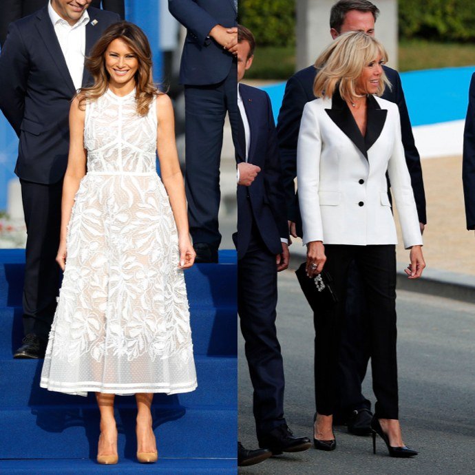 Melania Trump Brigitte Macron