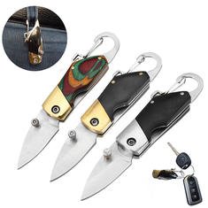 LAOTIE 6.8cm Outdoor Survival EDC Folding Knife Keychain