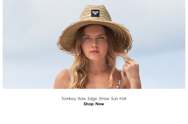 Tertiary - Tomboy Raw Edge Straw Sun Hat