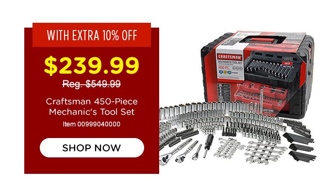 Craftsman 450-Piece Mechanic's Tool Set