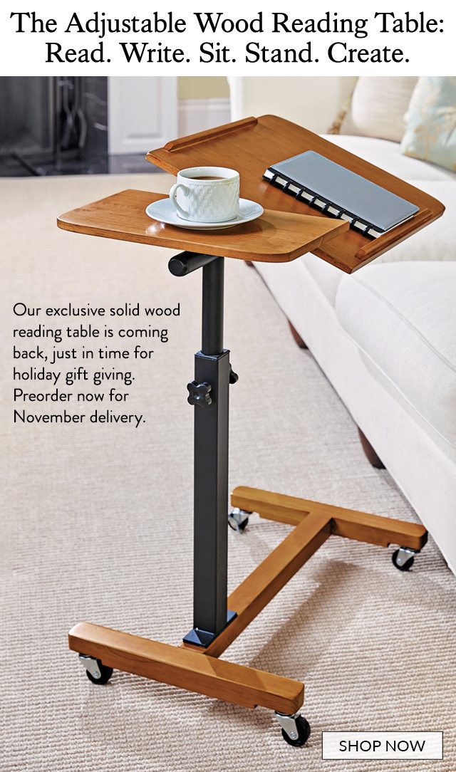 Shop Adjustable Wood Reading Table