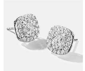 Modern Creation Lab-Created Diamond Earrings