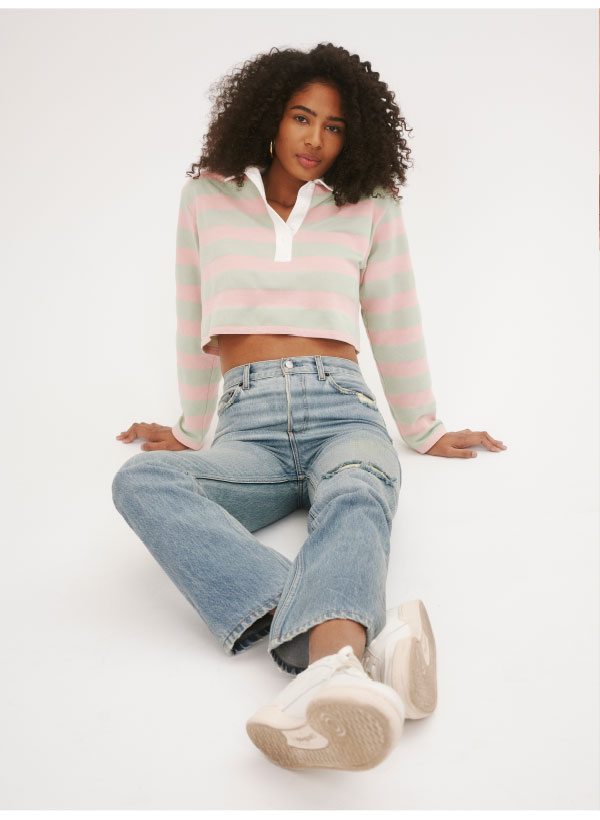 Hanna Slouch Mid Rise Straight Jean