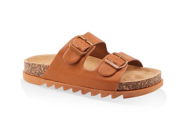 Double Band Footbed Sandals