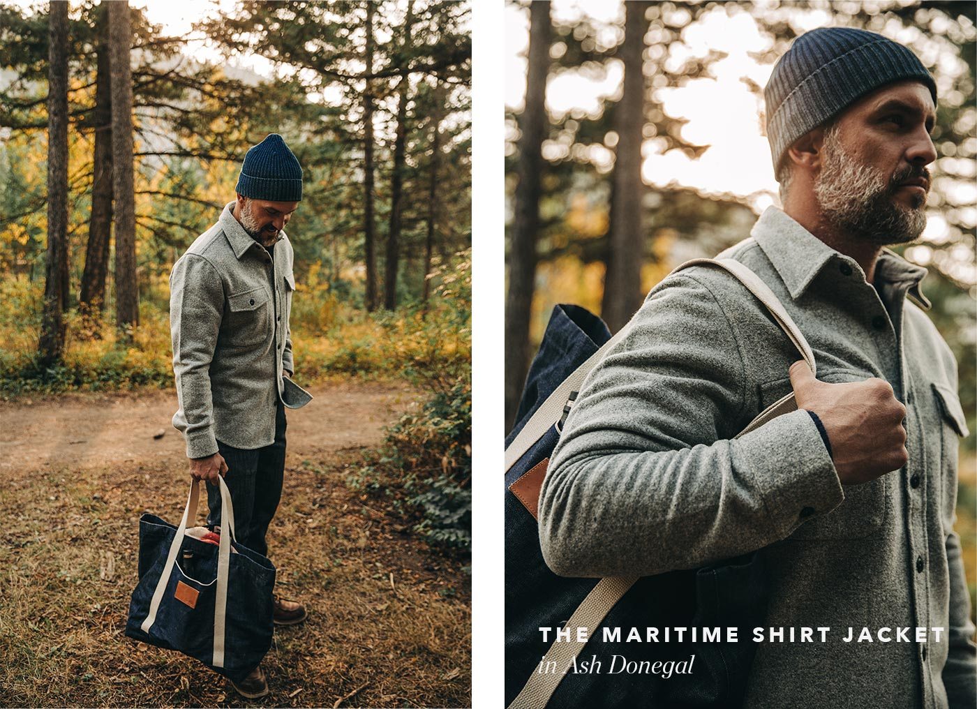 The Maritime Shirt Jacket in Ash Donegal