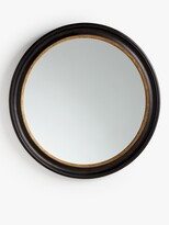 Georgian Large Round Wood Mirror, 100cm, Black/Gold