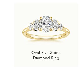 Oval Five Stone Diamond Ring