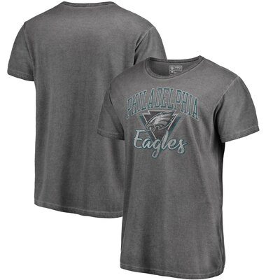 Philadelphia Eagles NFL Pro Line by Fanatics Branded Shadow Washed Retro Arch T-Shirt - Charcoal
