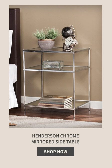 Henderson Chrome Mirrored Side Table 