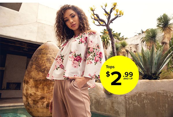 Shop Clearance Tops $2.99 and Up