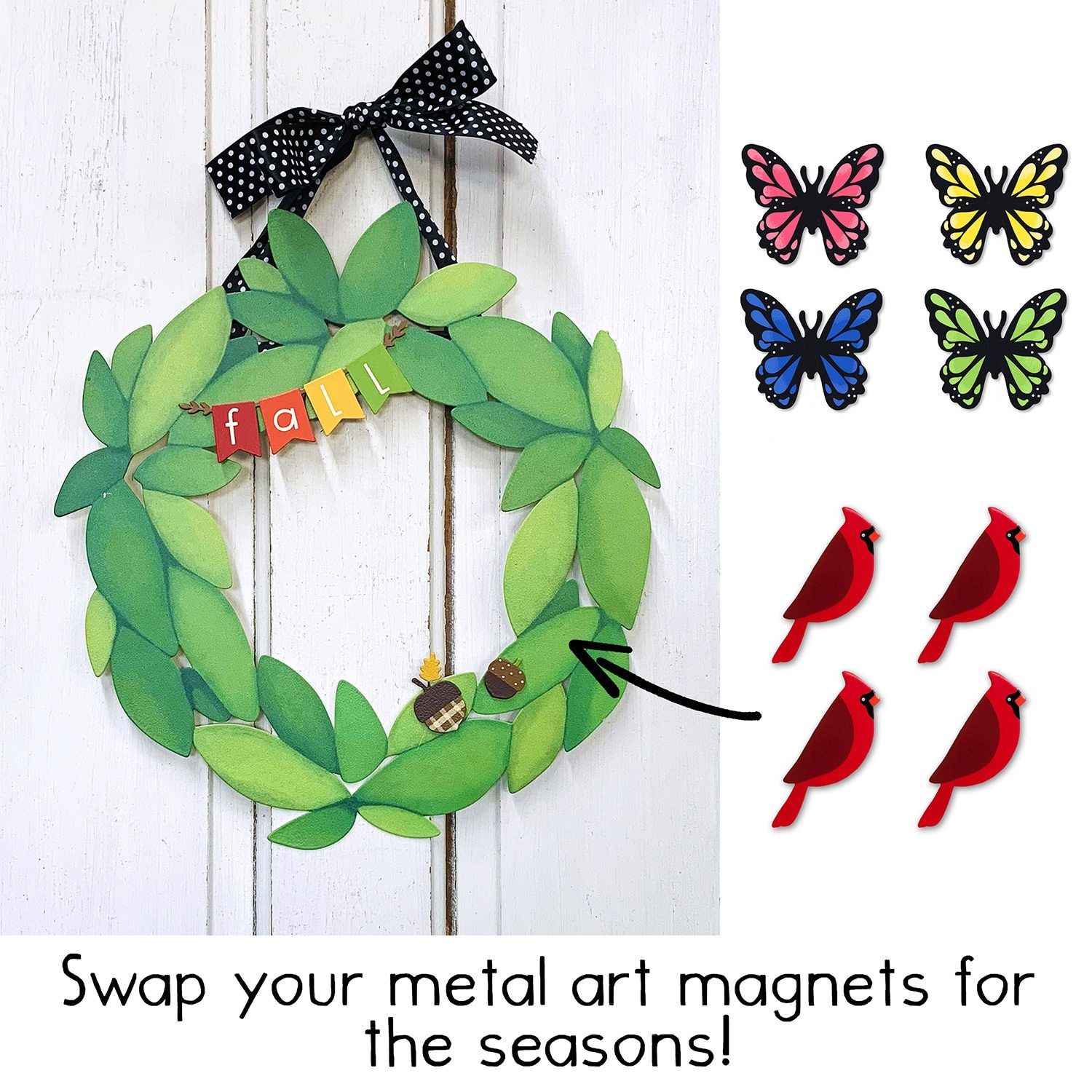 Magnetic Wreath and Metal Art Magnets