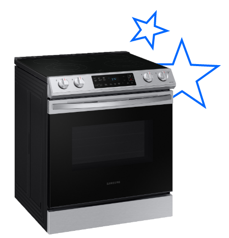 Samsung 6.3 cu ft. Front Control Slide-in Electric Range with Wi-Fi 