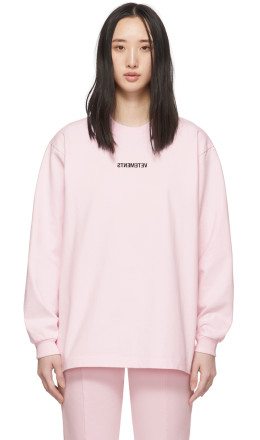 Vetements - Pink Inverted Logo T-Shirt