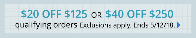 $20 off or $40 off qualifying orders. Shop Now