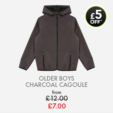 Older Boys Charcoal Cagoule