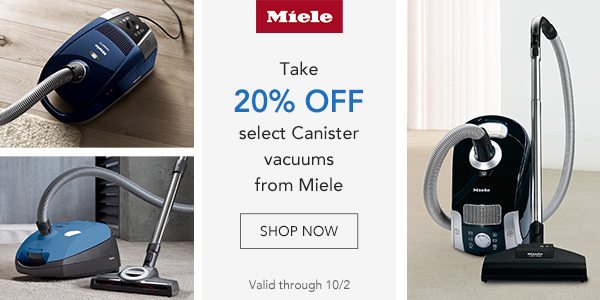 Take 20% off select Miele vacuums