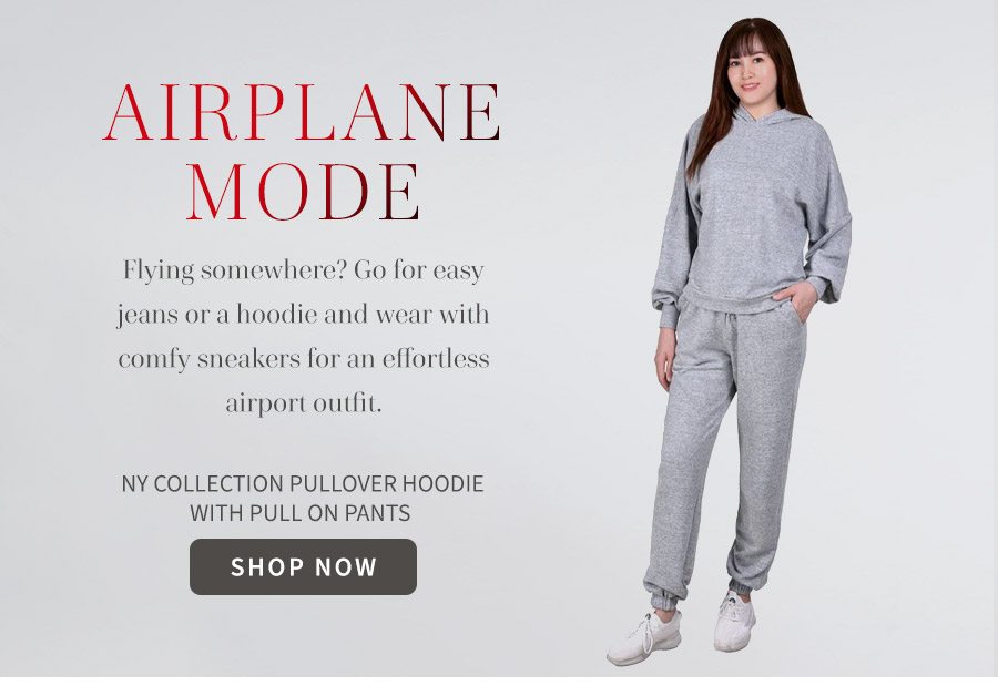 NY Collection Pullover Hoodie With Pull On Pants 