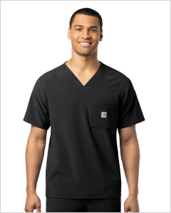 MEN'S FORCE CROSS-FLEX CHEST POCKET V-NECK TOP