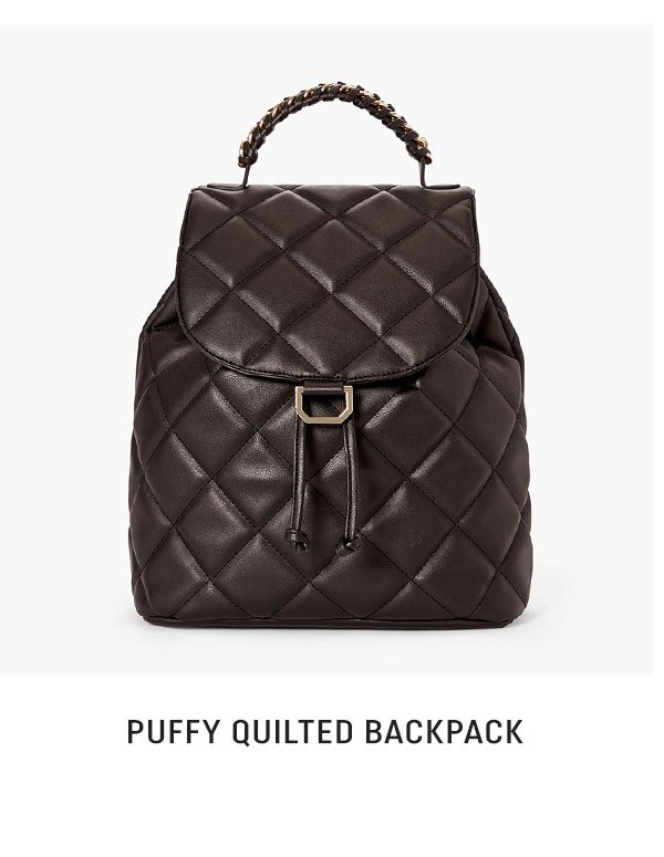 PUFFY QUILTED BACKPACK