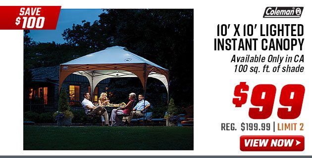 Coleman 10' x 10' Lighted Instant Canopy