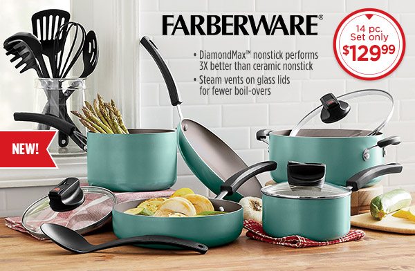 Photo of the New! Farberware 14-Piece Smart Control Cookware Set - only $129.99