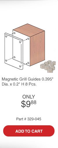 Magnetic Grill Guides 0.395in Dia. x 0.2in H 8 Pcs.