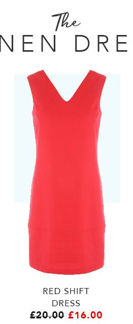 Red Shift Dress -Was £20 Now £16