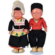 Dutch 1950s Celluloid Pair Davina Holland Boy and Girl 10" International Royal Mark