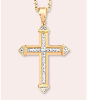 Men's Diamond Cross Necklace