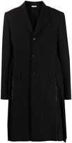 Raw-Trim Wool Coat
