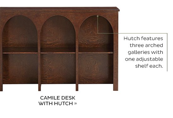 Camille Desk with Hutch