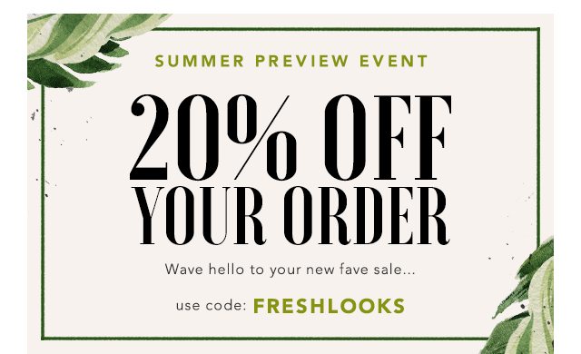 20% Off Your Order