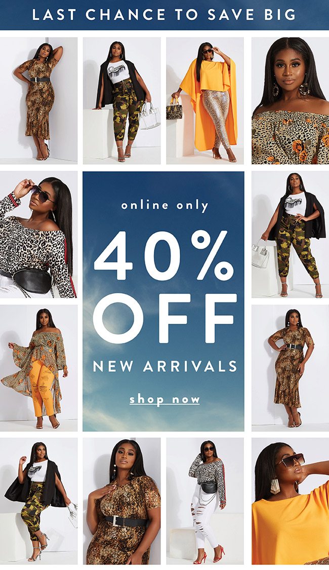 Email exclusive offer. 40% off new arrivals + $5 flat rate shipping - Shop Now