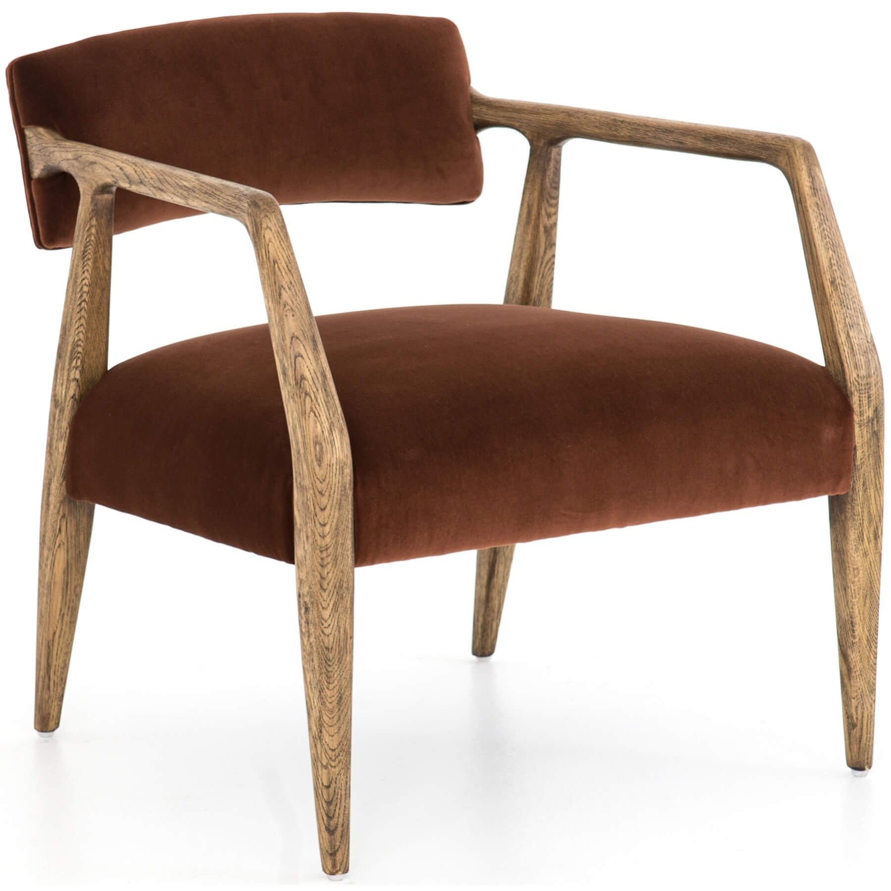 Image of Tyler Arm Chair, Burnt Auburn