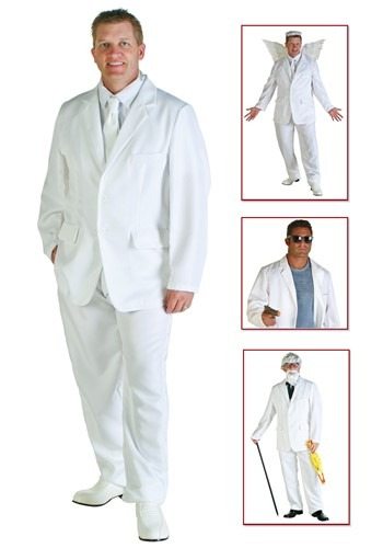 Men's White Suit Costume