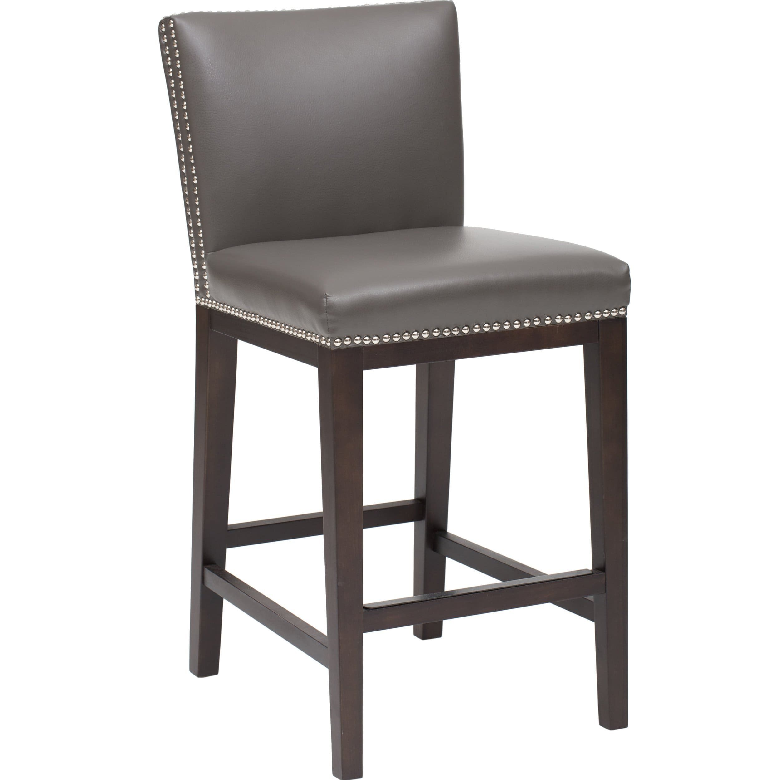 Vintage Counterstool, Grey Leather