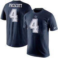 Men's Nike Dak Prescott Navy Dallas Cowboys Player Pride Name & Number T-Shirt