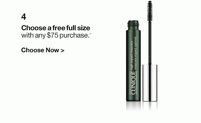 Choose a free full size with any $75 purchase.*