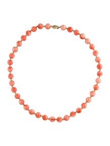 14K Coral Bead Necklace